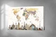 Картина на полотні карта світу пам'ятки world map 80х120 см - зображення 5