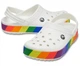 Жіночі сабо, крокси Crocband Rainbow Block Clog White M8-W10 (40-41) білі - зображення 3
