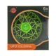 Спіннер Антиперешкода літаюча тарілка Дрон Colorful UFO Florld, Ударостійка іграшка запускалка НЛО з підсвічуванням, уникає перешкод, керується рукою, 12х12х4 см, Зелений - зображення 2