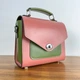Яскрава люксова розово-зелена жіноча сумка з натуральної шкіри Lamponi Chest one pink/green - зображення 2