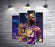 Модульная картина Баскетболист Леброн Джеймс (LeBron James) - король Лос-Анджелеса 80x101 см Модуль №3 (000111) - изображение 1