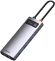USB Hub Baseus CAHUB-CW0G Metal Gleam Series 6-in-1 Multifunctional Type-C Gray (CAHUB-CW0G) - obraz 4