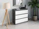 Комод на 3 ящика Moreli T-214 Ш 800 / В 755 / Г 400 Антрацит-Белый - изображение 1