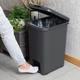 Відро для сміття MVM з кришкою та педаллю BIN-01 30 л Антрацит (BIN-01 30 л ANTHRACITE) - изображение 9