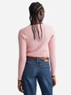 Pulower damski GANT Stretch Cotton Cable V-Neck 480022 L Różowy (7325700139311) - obraz 2