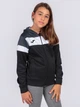 Толстовка на молнии с капюшоном женская Joma Crew IV 901041.110 M Черная с темно-серым (8424309067557) - изображение 1