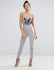 Комбинезон женский облегающий серый с открытой спиной Missguided (размер 44-46 (S, UK10, EU38, US6)) - изображение 3