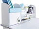 Детский стол Mealux Edmonton Multicolor с полкой cтолешница белая / накладки серые BD-610 W/МС + G с полкой - изображение 11