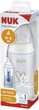 Бутылочка NUK First Choice Plus Сердца 300 мл Бежевая (4008600418177) - изображение 2