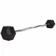 Штанга фіксована вигнута резинова Rubber Hexagon Barbell 25кг Zelart (гриф l-95см) (TA-6231-25) - зображення 1
