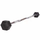 Штанга фиксированная изогнутая обрезиненная Rubber Hexagon Barbell 10кг (гриф l-95см) (TA-6231-10) - изображение 1