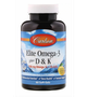 Омега 3 + витамины D3+К Elite Omega 3+D&K Carlson Labs 60 капсул (CAR121) - изображение 1