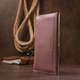 Кошелек женский кожаный Grande Pelle leather-11577 Розовый - изображение 8
