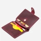 Портмоне кожаное Shvigel leather-16478 Вишневое - изображение 5