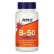 Витамин В-50 (комплекс), Now Foods, 100 таблеток (NOW-00426) - изображение 1