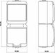 1-кл. вимикач+розетка IP54 Karlik 4WGHP-1s 16A 250V Коричневий із заземленням, кришкою "зовнішній" (мікс вертикальний накладний) - зображення 2