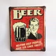 Металлическая табличка "BEER" для декора дома, декор стен, декор комнаты, декор кафе, бара - изображение 1