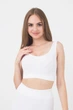 Бесшовный топ на широких бретелях Giulia TANK TOP S/M White-white, топ на широких бретелях - изображение 2