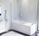 Шторка стеклянная для ванны универсальная 80x140см AM.PM Gem стекло матовое 8мм профиль матовый хром WU90BS-080-140CM - изображение 7