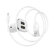 Автомобильное зарядное устройство Borofore BZ12 Double Port In-Car Charger Set With Lightning (BZ12L) White - изображение 4