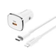 Автомобільний зарядний пристрій BOROFONE BZ12B single port QC3.0 (Type-C to Lightning) 18W White (6931474726216) - изображение 1
