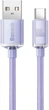 Кабель Baseus Crystal Shine Series Fast Charging Data Cable USB to Type-C 100 W 2 m Purple (CAJY000505) - изображение 2