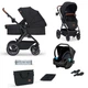 Універсальний візочок 3 в 1 Kinderkraft B-Tour Deep Black (KSBTOU00BLK3000) - зображення 1