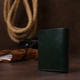 Вертикальне портмоне з натуральної шкіри Shvigel з монетницею Зелене (bg164fash83) - зображення 9