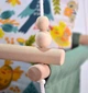 Детская качеля подвесная Infancy Птички в цветах из натурального дерева оливковая тканевая основа от 7 месяцев до 5 лет - изображение 2