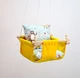 Детская качеля из дерева Infancy Лесные звери подвесная желтая тканевая основа от 7 месяцев до 5 лет - изображение 3