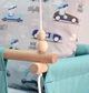 Детская качеля подвесная тканевая Infancy Гонки из натурального дерева мятная основа от 7 месяцев до 5 лет - изображение 3