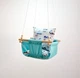 Детская качеля подвесная тканевая Infancy Гонки из натурального дерева мятная основа от 7 месяцев до 5 лет - изображение 5