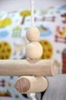 Детская качеля Infancy Веселая ферма подвесная из натурального дерева серая тканевая основа от 7 месяцев до 5 лет - изображение 3