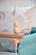 Дитяча гойдалка підвісна тканинна Infancy Веселка в лісі з натурального дерева м'ятна основа від 7 місяців до 5 років - зображення 2