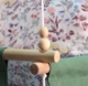 Детская качеля подвесная Infancy Веточки с цветами из натурального дерева оливковая тканевая основа от 7 месяцев до 5 лет - изображение 6