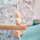 Дитяча гойдалка підвісна тканинна Infancy Бегемотики з натурального дерева м'ятна основа від 7 місяців до 5 років - зображення 4