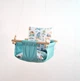 Детская качеля подвесная тканевая Infancy Паровозик из натурального дерева мятная основа от 7 месяцев до 5 лет - изображение 5