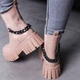 Ботинки женские Fashion Leith 3466 40 размер 25,5 см Бежевый - изображение 6
