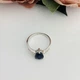 Серебряное кольцо с натуральным сапфиром 2.325ct, вес изделия 2,55 гр (2098102) - изображение 3