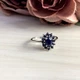 Срібна каблучка з натуральним сапфіром 0.983ct, вага виробу 2,47 гр (2042198) - зображення 2