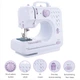 Автоматическая швейная машинка SEWING MACHINE FHSM-505 12 функций 2 режима работы с подсветкой Белая - изображение 9