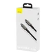 USB кабель для iPhone Type-C Lightning для iPhone BASEUS Tungsten Gold Fast Charging | 1m, 20W, PD |. Black - зображення 9