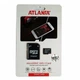 Карта памяти с переходником для кардридера Atlanfa MicroSD 8GB Class 10 adapter SD (OL-81550) - изображение 1