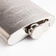 Фляжка для алкоголя FO Hip Flask из нержавеющей стали с выгравированным логотипом Jack Daniel's Old 280 мл 10 oz Серебристая - изображение 8
