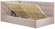 Кровать Chester с боковой спинкой Comfort 90 x 190 см Rosto 13 С подъемным механизмом и нишей для белья Мокко - изображение 3