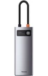 USB-хаб Baseus Metal Gleam Series 6-in-1 USB-C to 3xUSB 3.0 + USB-C + HDMI Gray (CAHUB-CX0G) - изображение 1