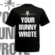 Футболка GBI "Your bunny wrote" пряма класика, чорний, L, ФЧ-0159 - зображення 1
