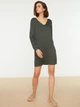 Платье короткое женское Trendyol TWOSS22EL0110 34 Khaki (8683045735353) - изображение 3
