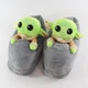 Тапочки Кигуруми Игрушки Kigurumi Мастер Йода Звездные Войны Домашние Комнатные Плюшевые Тканевые Серый 35-40 (3137) - изображение 1