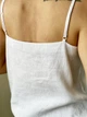 Льняной топ на тонких бретелях белый XS - linen island (132704) - изображение 5